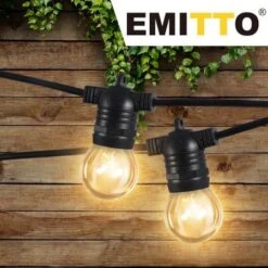 EMITTO 50M Festoon String Lights Christmas Wedding Party Waterproof Outdoor -Christmas Lights Store 256491 2101605 F