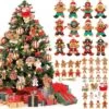 43pcs Gingerbread Man Pirates Ornaments For Christmas Tree Decorations Hanging