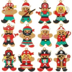 43pcs Gingerbread Man Pirates Ornaments For Christmas Tree Decorations Hanging -Christmas Lights Store 256725 2103575 HD