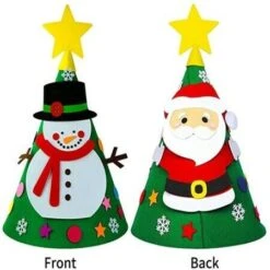 3D DIY Felt Christmas Tree Decorations For Kids New Year Gift 70x50cm -Christmas Lights Store 256727 2103607 F