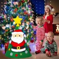 3D DIY Felt Christmas Tree Decorations For Kids New Year Gift 70x50cm -Christmas Lights Store 256727 2103615 F