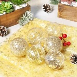 24 X 6cm Balls Decoration Party Ornaments Christmas Tree Balls Col Gold -Christmas Lights Store 256769 2104357 F