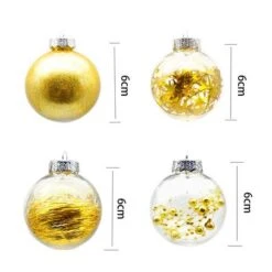 24 X 6cm Balls Decoration Party Ornaments Christmas Tree Balls Col Gold -Christmas Lights Store 256769 2104361 F