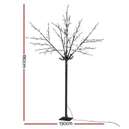 Jingle Jollys 1.8M LED Christmas Tree Blossom Twig Optic Fiber Cold White 2 Jingle Jollys 1.8M LED Christmas Tree Blossom Twig Optic Fiber Cold White - Image 2