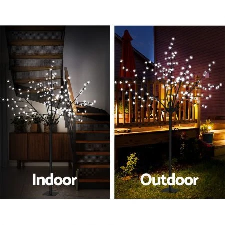 Jingle Jollys 1.8M LED Christmas Tree Blossom Twig Optic Fiber Cold White 5 Jingle Jollys 1.8M LED Christmas Tree Blossom Twig Optic Fiber Cold White - Image 5