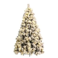 Jingle Jollys Snowy Christmas Tree 1.8M 6FT LED Lights Xmas Decorations Warm White -Christmas Lights Store 256795 2129187 F