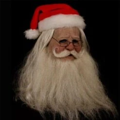 Merry Christmas Santa Claus Latex Mask Outdoor Ornamen Cute Santa Claus Costume Masquerade Wig Beard Dress Up Xmas Party - Male -Christmas Lights Store 256923 2108287 F
