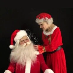 Merry Christmas Santa Claus Latex Mask Outdoor Ornamen Cute Santa Claus Costume Masquerade Wig Beard Dress Up Xmas Party - Male -Christmas Lights Store 256923 2108289 F