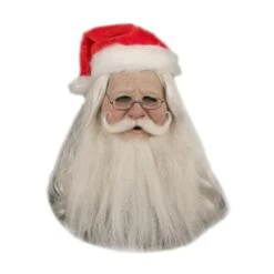 Merry Christmas Santa Claus Latex Mask Outdoor Ornamen Cute Santa Claus Costume Masquerade Wig Beard Dress Up Xmas Party - Male -Christmas Lights Store 256923 2108291 HD