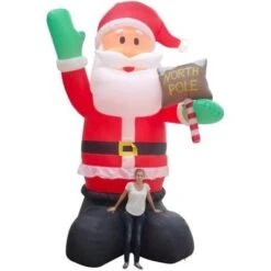 Stockholm Christmas Inflatables GIANT SANTA 5m Height Warm White Xmas Decor