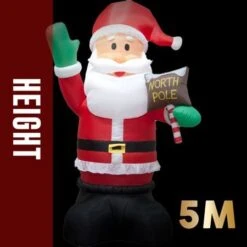 Stockholm Christmas Inflatables GIANT SANTA 5m Height Warm White Xmas Decor -Christmas Lights Store 256937 2383673 F