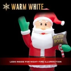 Stockholm Christmas Inflatables GIANT SANTA 5m Height Warm White Xmas Decor -Christmas Lights Store 256937 2383675 F