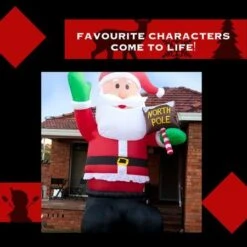 Stockholm Christmas Inflatables GIANT SANTA 5m Height Warm White Xmas Decor -Christmas Lights Store 256937 2383677 F