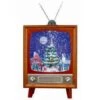 Stockholm Christmas Decor Snowing Musical Retro Televison 53cm Xmas Indoor Decor