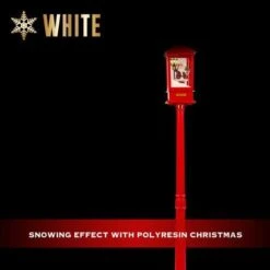 Stockholm Christmas Lights Solar LED Snowing Musical Lamppost 156cm Red Decor -Christmas Lights Store 256941 2384351 F