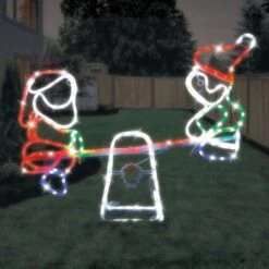 Stockholm Christmas Lights Motif LED Ropelight Santa Elf Seesaw Multi Colour -Christmas Lights Store 256947 2384615 F