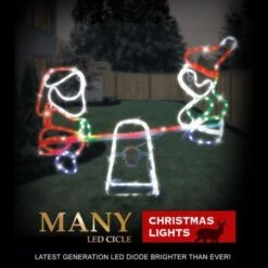 Stockholm Christmas Lights Motif LED Ropelight Santa Elf Seesaw Multi Colour -Christmas Lights Store 256947 2384627 F