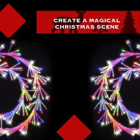 Stockholm Christmas Lights LED Cluster Wreath 45cm Twinkle 256 Multi Colour 2 Stockholm Christmas Lights LED Cluster Wreath 45cm Twinkle 256 Multi Colour - Image 2