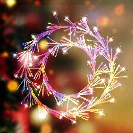 Stockholm Christmas Lights LED Cluster Wreath 45cm Twinkle 256 Multi Colour 3 Stockholm Christmas Lights LED Cluster Wreath 45cm Twinkle 256 Multi Colour - Image 3