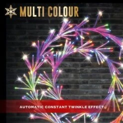 Stockholm Christmas Lights LED Cluster Wreath 45cm Twinkle 256 Multi Colour 10 Stockholm Christmas Lights LED Cluster Wreath 45cm Twinkle 256 Multi Colour -Christmas Lights Store 256949 2108513 F