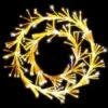 Stockholm Christmas Lights LED Cluster Wreath 45cm Twinkle 256 Warm White LEDs
