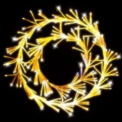 Stockholm Christmas Lights LED Cluster Wreath 45cm Twinkle 256 Warm White LEDs