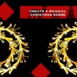 Stockholm Christmas Lights LED Cluster Wreath 45cm Twinkle 256 Warm White LEDs -Christmas Lights Store 256951 2108525 F