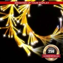 Stockholm Christmas Lights LED Cluster Wreath 45cm Twinkle 256 Warm White LEDs -Christmas Lights Store 256951 2108527 F