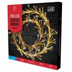 Stockholm Christmas Lights LED Cluster Wreath 45cm Twinkle 256 Warm White LEDs -Christmas Lights Store 256951 2108529 F