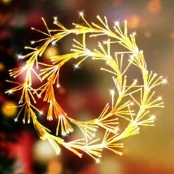 Stockholm Christmas Lights LED Cluster Wreath 45cm Twinkle 256 Warm White LEDs -Christmas Lights Store 256951 2108533 F