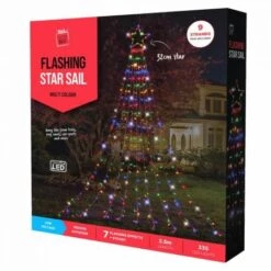 Stockholm Christmas Lights LED Star Cascade 3.5m Multi Colour LEDs Garden Decor -Christmas Lights Store 256955 2384721 F