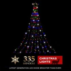 Stockholm Christmas Lights LED Star Cascade 3.5m Multi Colour LEDs Garden Decor -Christmas Lights Store 256955 2384723 F