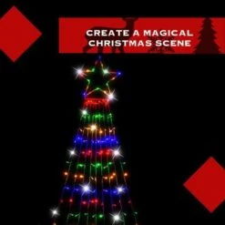 Stockholm Christmas Lights LED Star Cascade 3.5m Multi Colour LEDs Garden Decor -Christmas Lights Store 256955 2384725 F