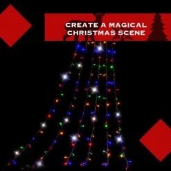 Stockholm Christmas Lights LED Star Cascade 3.5m Multi Colour LEDs Garden Decor -Christmas Lights Store 256955 2384729 F