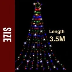 Stockholm Christmas Lights LED Star Cascade 3.5m Multi Colour LEDs Garden Decor -Christmas Lights Store 256955 2384731 F