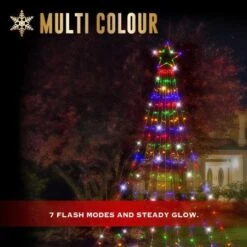 Stockholm Christmas Lights LED Star Cascade 3.5m Multi Colour LEDs Garden Decor