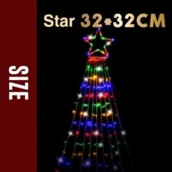 Stockholm Christmas Lights LED Star Cascade 3.5m Multi Colour LEDs Garden Decor -Christmas Lights Store 256955 2384737 F