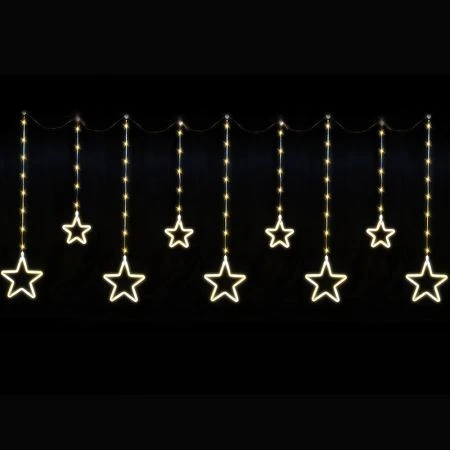 Stockholm Christmas Lights LED NEON Flex Star Curtain 9pc Warm White LEDs 1 Stockholm Christmas Lights LED NEON Flex Star Curtain 9pc Warm White LEDs