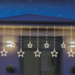 Stockholm Christmas Lights LED NEON Flex Star Curtain 9pc Warm White LEDs 10 Stockholm Christmas Lights LED NEON Flex Star Curtain 9pc Warm White LEDs -Christmas Lights Store 256957 2108569 F