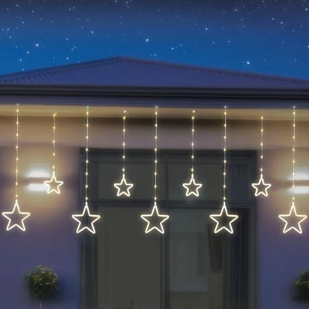 Stockholm Christmas Lights LED NEON Flex Star Curtain 9pc Warm White LEDs 4 Stockholm Christmas Lights LED NEON Flex Star Curtain 9pc Warm White LEDs - Image 4