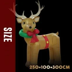Stockholm Christmas Inflatables Airpower Giant Reindeer 3m White LEDs -Christmas Lights Store 256983 2108735 F