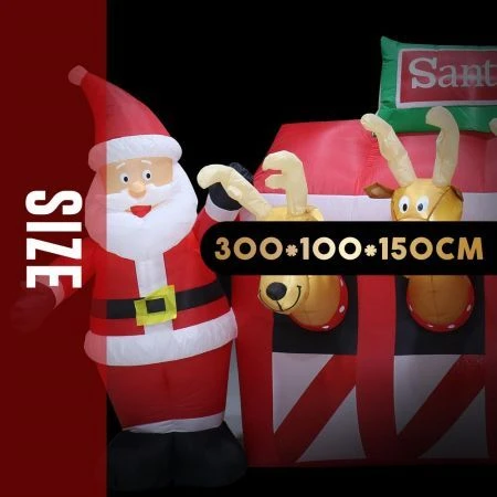 Stockholm Christmas Inflatables Airpower Santa's Reindeer Stable 3m White LEDs 6 Stockholm Christmas Inflatables Airpower Santa's Reindeer Stable 3m White LEDs - Image 6