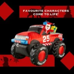 Stockholm Christmas Inflatables Airpower Santa 4x4 Big Wheels White LEDs -Christmas Lights Store 256987 2384883 F