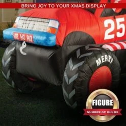 Stockholm Christmas Inflatables Airpower Santa 4x4 Big Wheels White LEDs -Christmas Lights Store 256987 2384885 F