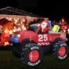 Stockholm Christmas Inflatables Airpower Santa 4x4 Big Wheels White LEDs