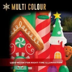 Stockholm Christmas Inflatables Airpower Candy Castle 3m Red Green Blue LED 15 Stockholm Christmas Inflatables Airpower Candy Castle 3m Red Green Blue LED -Christmas Lights Store 256989 2385077 F