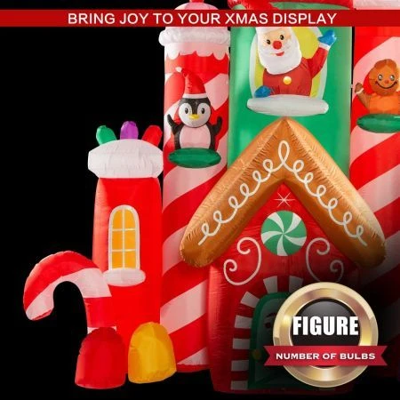 Stockholm Christmas Inflatables Airpower Candy Castle 3m Red Green Blue LED 8 Stockholm Christmas Inflatables Airpower Candy Castle 3m Red Green Blue LED - Image 8