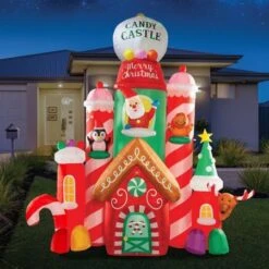 Stockholm Christmas Inflatables Airpower Candy Castle 3m Red Green Blue LED 13 Stockholm Christmas Inflatables Airpower Candy Castle 3m Red Green Blue LED -Christmas Lights Store 256989 2385085 F