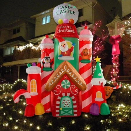 Stockholm Christmas Inflatables Airpower Candy Castle 3m Red Green Blue LED 9 Stockholm Christmas Inflatables Airpower Candy Castle 3m Red Green Blue LED - Image 9