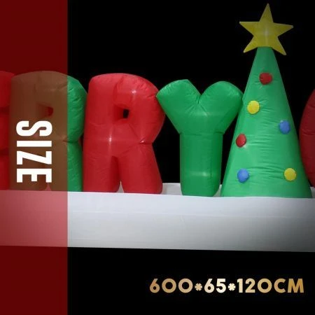 Stockholm Christmas Inflatables Airpower MERRY CHRISTMAS SIGN 6m Red Green Blue 5 Stockholm Christmas Inflatables Airpower MERRY CHRISTMAS SIGN 6m Red Green Blue - Image 5